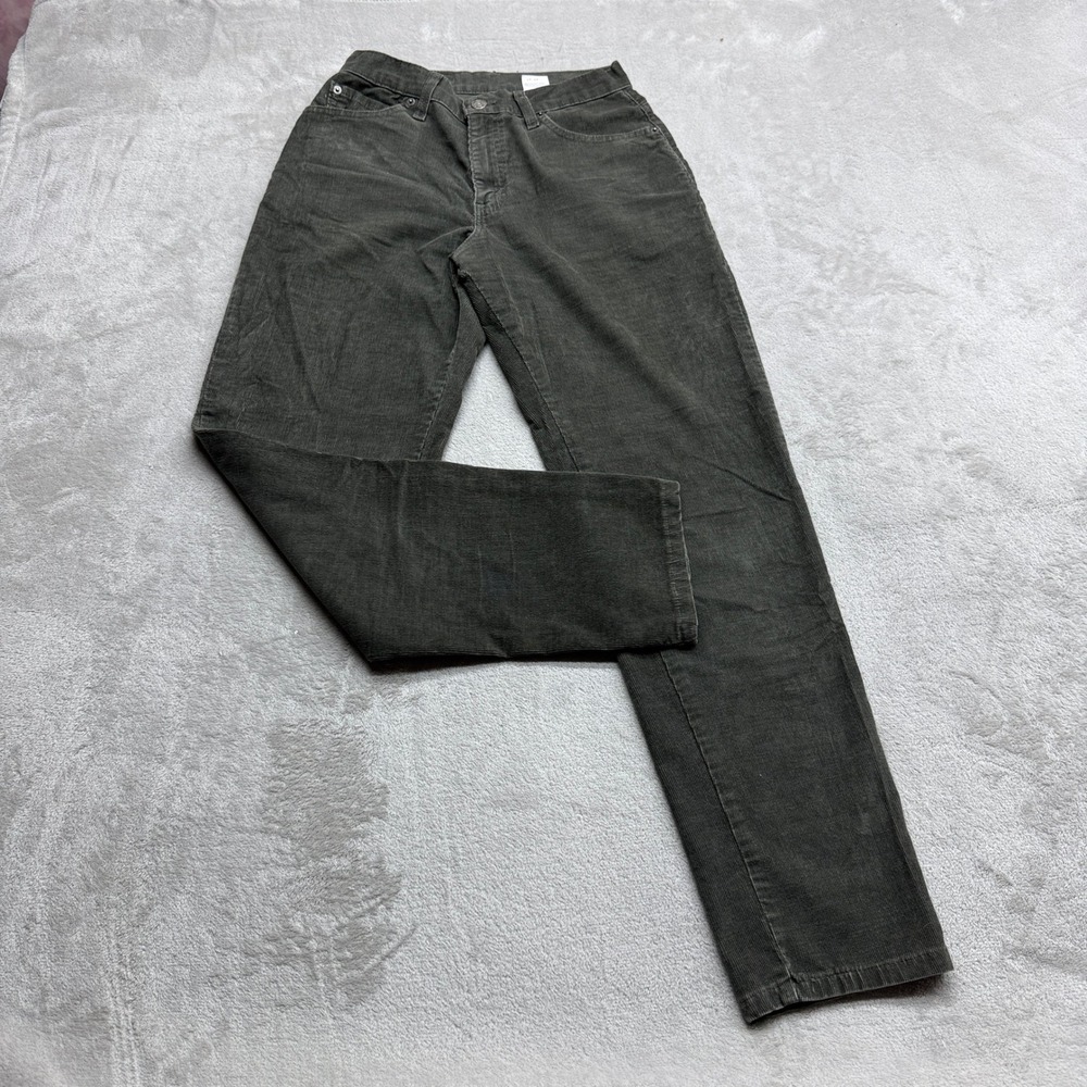 VTG Levi's 550 Corduroy Pants Women 4 MIS M Olive Relaxed Tapered Gorpcore USA